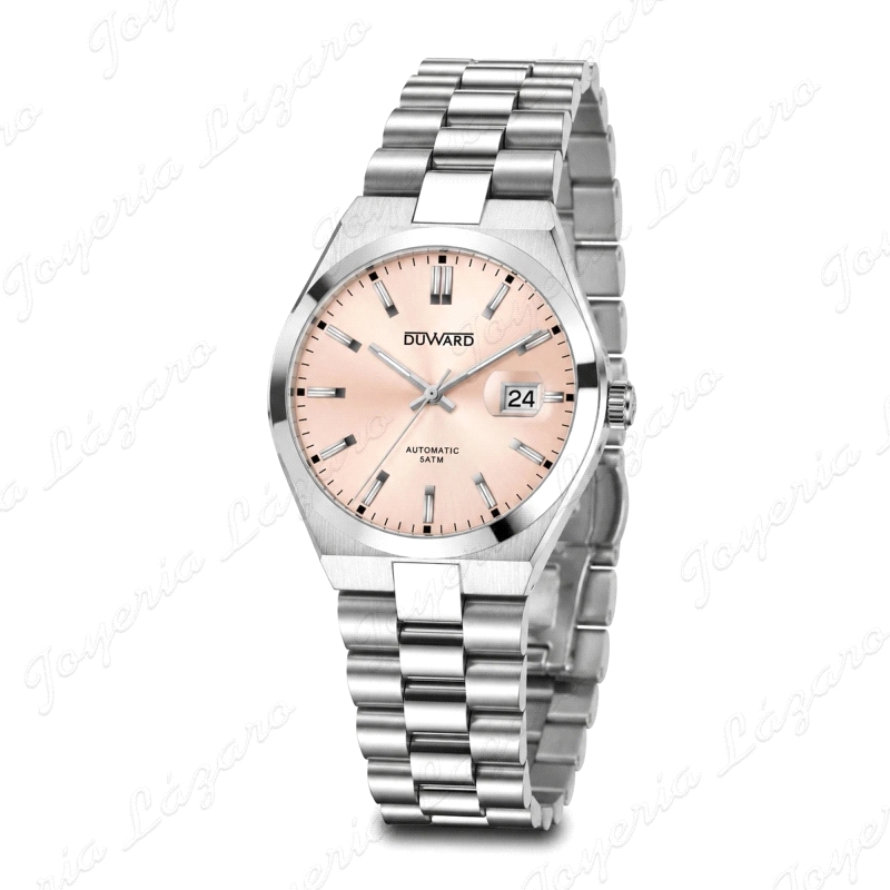 DUWARD RELOJ ATOMATICO SRA. ACERO ESFERA ROSADA                                                     