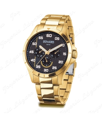 DUWARD RELOJ ACERO IP DORADO MULTIFUNCION 10ATM                                                     