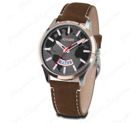 DUWARD RELOJ CABALLERO ESFERA MUNDO CORREA MARRON                                                   
