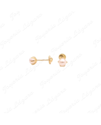 PEND. TORN. ORO 18 KTS PERLA 4mm 6 PATILLAS                                                         