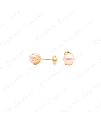 PEND. TORN. ORO 18 KTS PERLA 6mm 6 PATILLAS                                                         