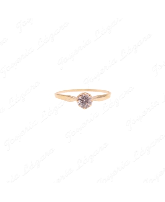 SORTIJA ORO 9 KTS SOLITARIO CIRCONITA 4mm 8 GARRAS