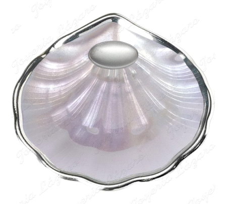 CONCHA BAUTIZO CRITAL NACAR BORDE PLATEADO ARTICULO DE REGALO                                       
