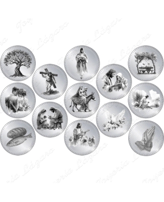 ARRAS ARTICULO DE REGALO PLATEADAS BIBLICAS CON BANDEJA                                             
