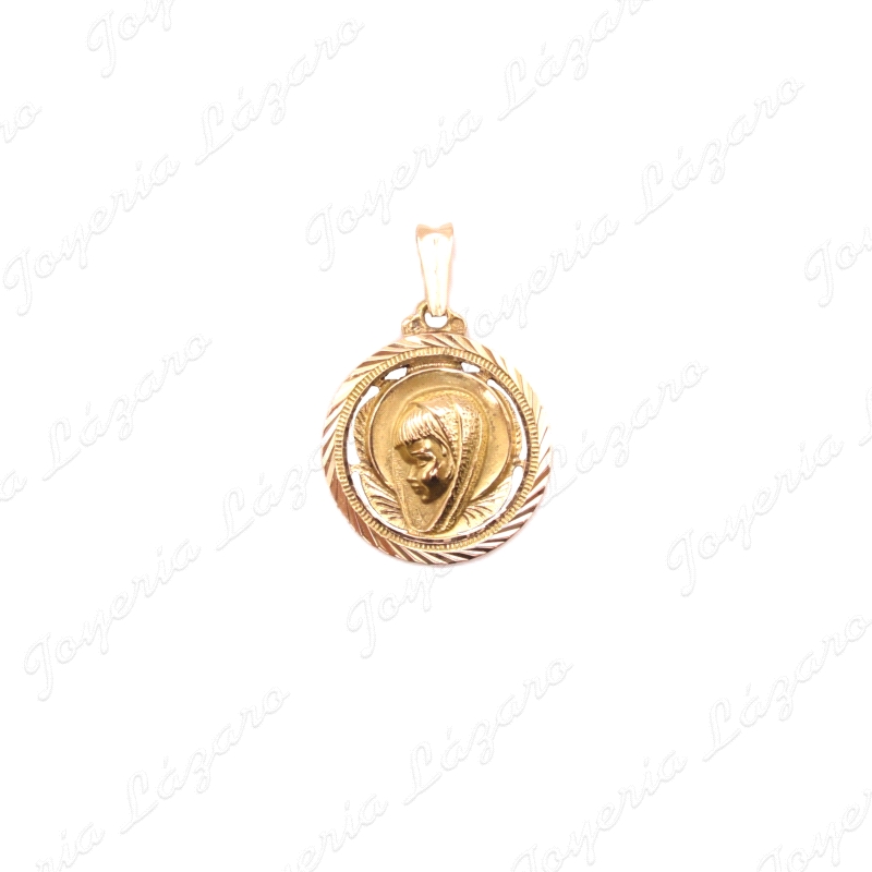 MEDALLA ORO 18KT SEMINUEVA VIRGEN NIÑA 26MM                                                         
