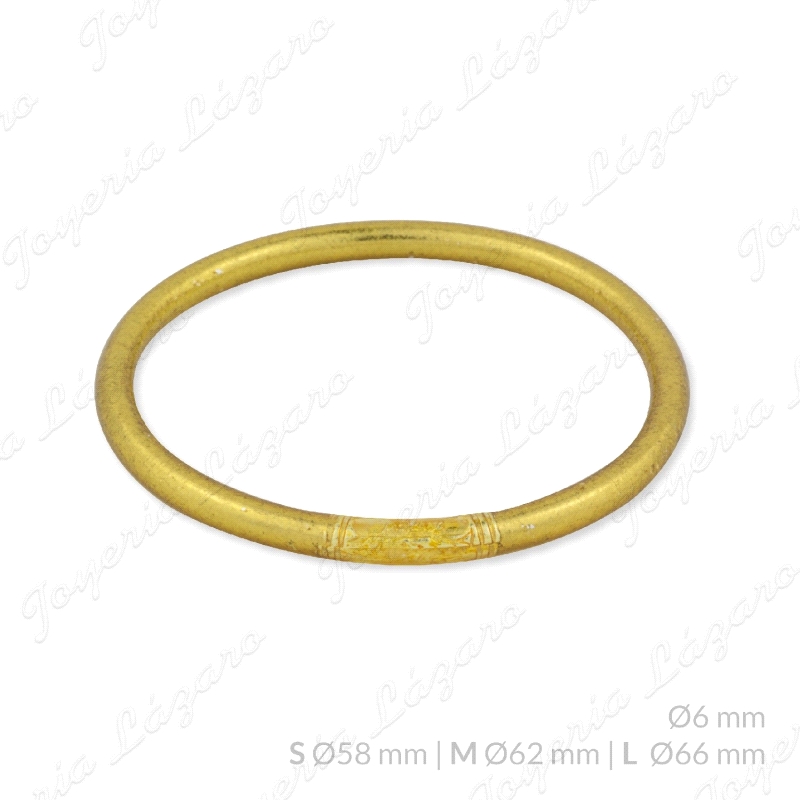 PULSERA ARO PAN DE ORO 06MM DORADA                                                                  