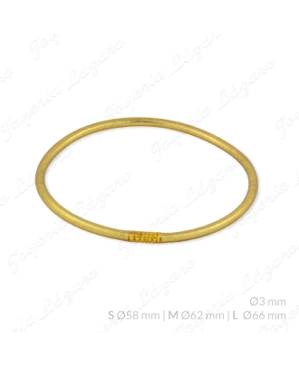PULSERA BISUTERIA REDONDA DORADA PAN DE ORO                                                         