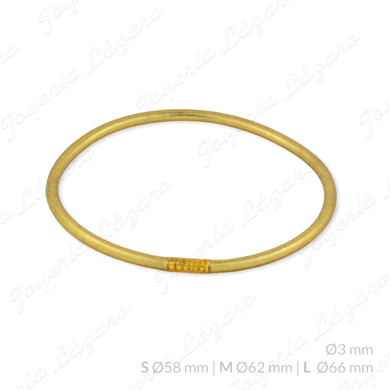 PULSERA BISUTERIA REDONDA DORADA PAN DE ORO                                                         