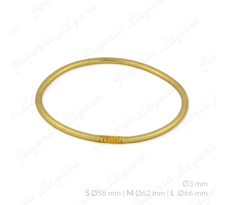 PULSERA BISUTERIA REDONDA DORADA PAN DE ORO                                                         