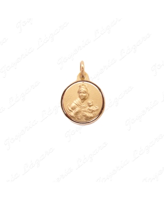MEDALLA ORO 18 KTS VIRGEN DEL CARMEN 14MM  FILO LISO                                                