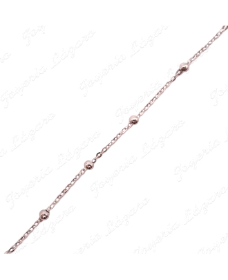 CADENA 50 CM. PLATA BOLITAS