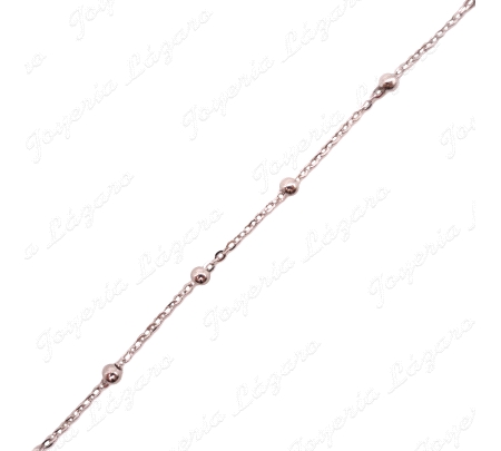 CADENA 50 CM. PLATA BOLITAS