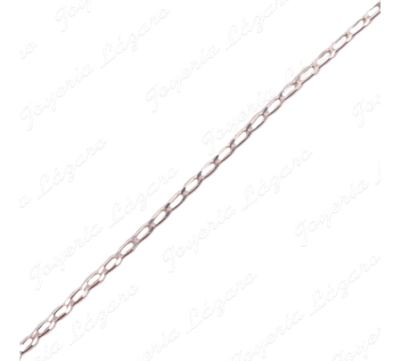 CADENA 50 CM. PLATA BARBADA