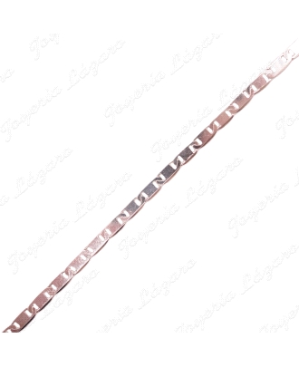 CADENA 40 CM. PLATA MACIZA PLACAS BRILLO