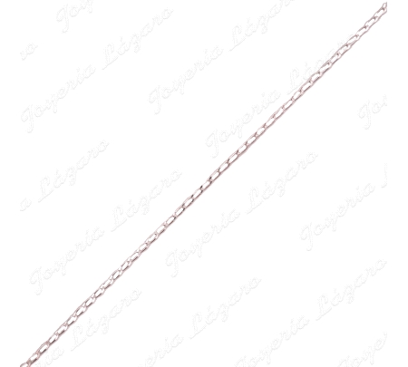 CADENA 40 CM. PLATA BARBADA RODIO